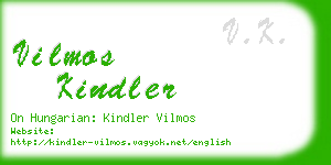 vilmos kindler business card